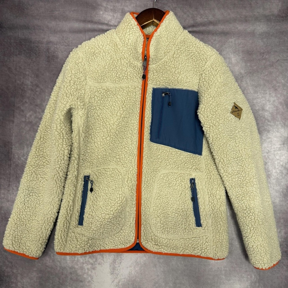 Eddie Bauer Jacket Women Size Small Sherpa Fleece Full Zip